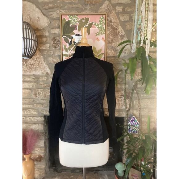 🖤 Athleta Black Quilted Zip Jacket 🖤 Size Small - Picture 5 of 9